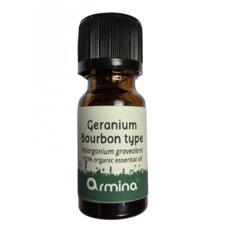 Armina Bio illóolaj Geránium Bourbon típus (Pelargonium graveolens) 10 ml