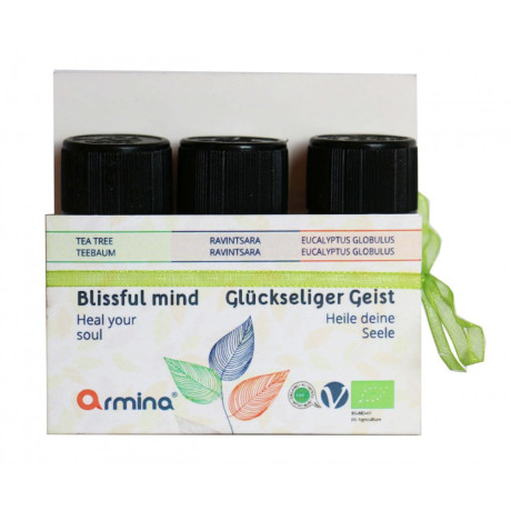 Armina 3 részes bio illóolaj készlet a Blissful Mind diffúzorhoz