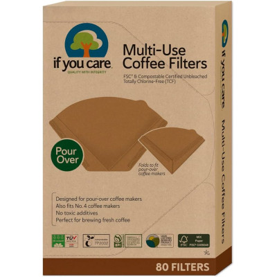 Többcélú kávéfilter If you care fehérítetlen - 80 db | Wereco