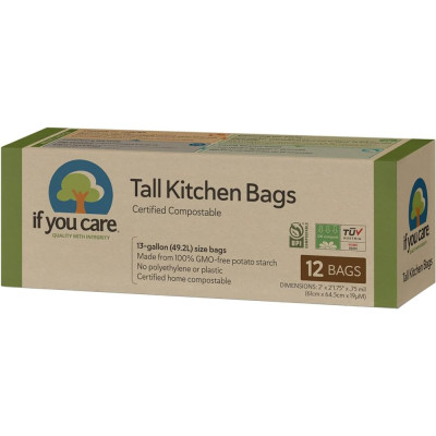 Compostable bags If you care 49.2 l - 12 pcs high | Wereco