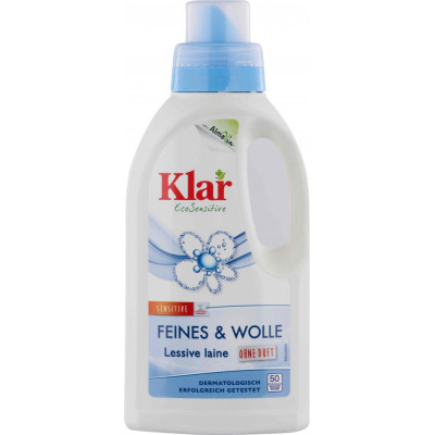 Klar Illatmentes mosószer finom textíliákhoz és gyapjúhoz 500 ml