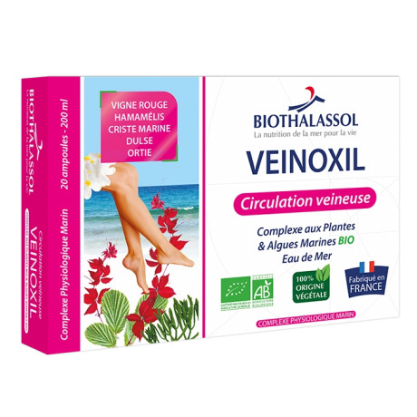Biothalassol Veinoxil Bio natural care for veins and microcirculation 20 ampoules