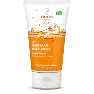 Weleda 2in1 shower cream and shampoo Happy Orange 150 ml