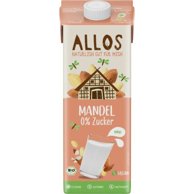 Allos organic almond drink, almond plant milk/WERECO